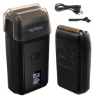 barzdos skustuvas soulima su led ekranu, usb-c, 2 folijomis, 2 peiliukais ir dėklu