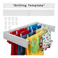 Ruhhy 80 cm prie sienos tvirtinama drabužių džiovyklė