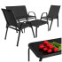 gardlov balkono ir sodo baldų komplektas 4 asmenims juodas