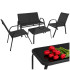 gardlov balkono ir sodo baldų komplektas 4 asmenims juodas