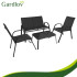 gardlov balkono ir sodo baldų komplektas 4 asmenims juodas