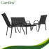 gardlov balkono ir sodo baldų komplektas 4 asmenims juodas