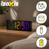 spalvotas led žadintuvas laikrodis izoxis su temperatūros rodymu ir usb maitinimu
