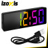 spalvotas led žadintuvas laikrodis izoxis su temperatūros rodymu ir usb maitinimu