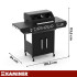 dujinis grilis Kaminer Varen Black 4.0 3+1 13,5 kW