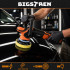 automobilio poliruoklis bigstren 1000 w da 125 mm, 15 mm eiga, led, su rinkiniu