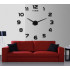 sieninis diy 3d laikrodis ruhhy juodas 60-130 cm
