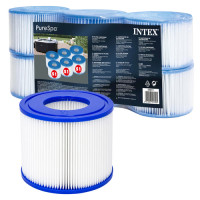 intex 29011 s1 filtrai pure spa sūkurinei voniai, 6 vnt.