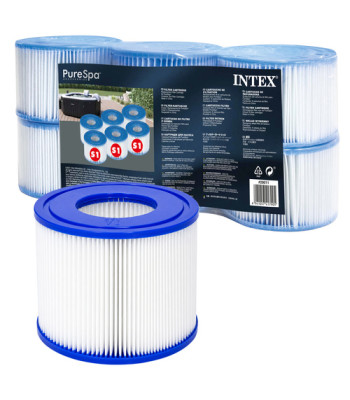 intex 29011 s1 filtrai pure spa sūkurinei voniai, 6 vnt.