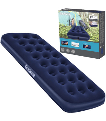Vienvietis pripučiamas veliūrinis čiužinys Bestway 67000 185 x 76 x 22 cm