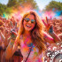 Spalvoti Holi milteliai žaidimams, Holi Cow 27334, 10 × 100 g