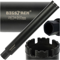 Deimantinis karūninis grąžtas betonui, gresui ir akmeniui Bigstren 27082 63×450 mm
