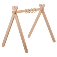 Edukacinis medinis stovas kūdikiams Baby Gym Kruzzel 0+ 64 x 43 x 52 cm, 4 ratukai