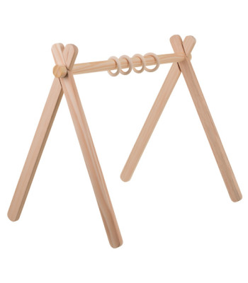Edukacinis medinis stovas kūdikiams Baby Gym Kruzzel 0+ 64 x 43 x 52 cm, 4 ratukai