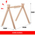 Edukacinis medinis stovas kūdikiams Baby Gym Kruzzel 0+ 64 x 43 x 52 cm, 4 ratukai