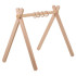 Edukacinis medinis stovas kūdikiams Baby Gym Kruzzel 0+ 64 x 43 x 52 cm, 4 ratukai