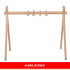 Edukacinis medinis stovas kūdikiams Baby Gym Kruzzel 0+ 64 x 43 x 52 cm, 4 ratukai