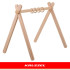 Edukacinis medinis stovas kūdikiams Baby Gym Kruzzel 0+ 64 x 43 x 52 cm, 4 ratukai