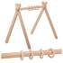 Edukacinis medinis stovas kūdikiams Baby Gym Kruzzel 0+ 64 x 43 x 52 cm, 4 ratukai