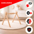 Edukacinis medinis stovas kūdikiams Baby Gym Kruzzel 0+ 64 x 43 x 52 cm, 4 ratukai