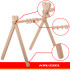 Edukacinis medinis stovas kūdikiams Baby Gym Kruzzel 0+ 64 x 43 x 52 cm, 4 ratukai