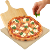 Kordierytinis akmuo picai su bambukine mentele 2 viename, Ruhhy 26916, 38 x 36 cm