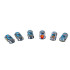 Žaislinių automobilių rinkinys su patraukiamu mechanizmu lagamine, ISO TRADE, 50 vnt., 26603