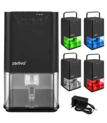 Oro sausintuvas, drėgmės sugėriklis su laikmačiu ir LED apšvietimu – Zortiva Serivo, 1400 ml, 380 ml/24 h, 36 W