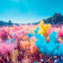Spalvotų holi miltelių rinkinys 6 × 100 g