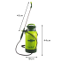 Rankinis sodo slėginis purkštuvas su 40 cm strypu ir 110 cm žarna GARDLOV 25581, 5L