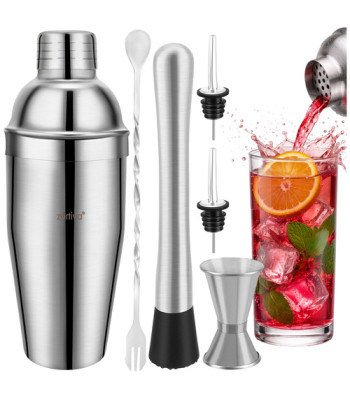 Baro reikmenų rinkinys Zortiva gėrimams ir kokteiliams, 6 dalių, 700 ml