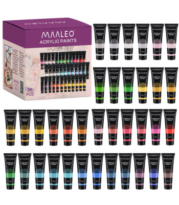 Akriliniai dažai Maaleo, 36 vnt. po 20 ml