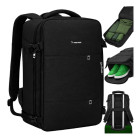 Turistinė kuprinė Trizand su USB, juoda, 40 × 20 × 25 cm