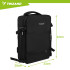 Turistinė kuprinė Trizand su USB, juoda, 40 × 20 × 25 cm
