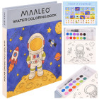 Vandeninė spalvinimo knygelė „Astronautas“ Maaelo – 24 lapai, 12 spalvų, 16 x 19 x 1,8 cm