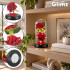Amžina rožė stikliniame gaubte su LED GLIMZ, 22 cm