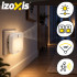 Naktinės LED lemputės su judesio ir prieblandos jutikliais, 2 vnt., Izoxis, 80 x 70 x 39 mm