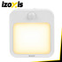 Naktinės LED lemputės su judesio ir prieblandos jutikliais, 2 vnt., Izoxis, 80 x 70 x 39 mm