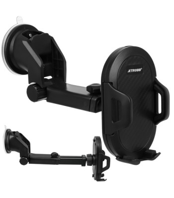 Automobilinis telefono laikiklis su teleskopine kojele ir siurbtuku – Xtrobb, 16 x 7 x 11 cm