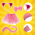 Katės kostiumas mergaitei, rožinis, 4 dalių, KRUZZEL 26517