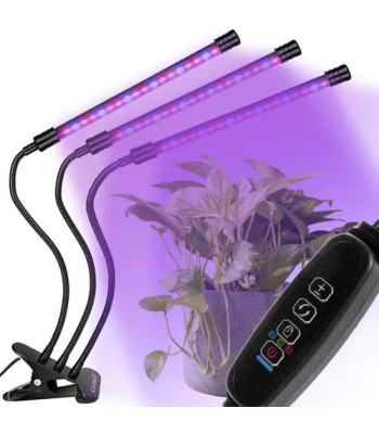Augalų auginimo LED lempa su laikmačiu ir nuotolinio valdymo pultu, Gardlov 19242, 20 LED, 3 vnt.