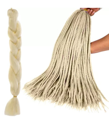 Šviesiai blondinės sintetinės plaukų kasos, 60 cm, Soulima 23556