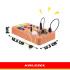 Edukacinė sensorinė lenta su LED jungikliais KRUZZEL, 18,5 × 10,5 × 3 cm