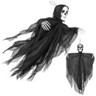 Kabantis juodas skeletas – dekoracija „Glimz“, 75 x 55 cm
