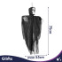 Kabantis juodas skeletas – dekoracija „Glimz“, 75 x 55 cm