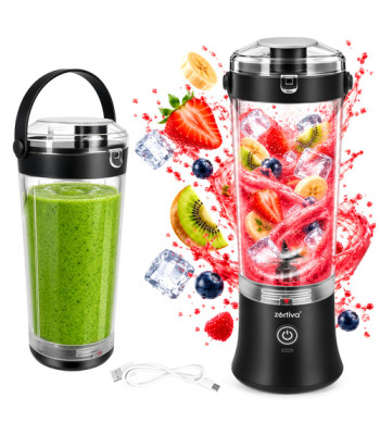 Belaidis nešiojamasis trintuvas su ledo smulkinimo funkcija, 150 W, 600 ml, Zortiva ShakeWave