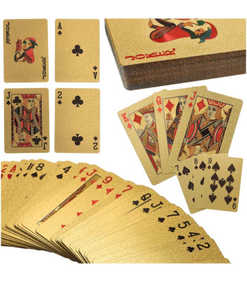 Auksinės plastikinės žaidimo kortos