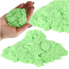 Kinetinis smėlis 1 kg maišelyje, žalias