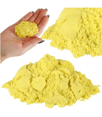Kinetinis smėlis 1kg maišelyje geltonas
