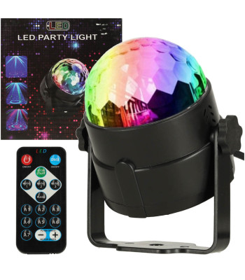 RGB LED disko kamuolio projektorius + nuotolinio valdymo pultas